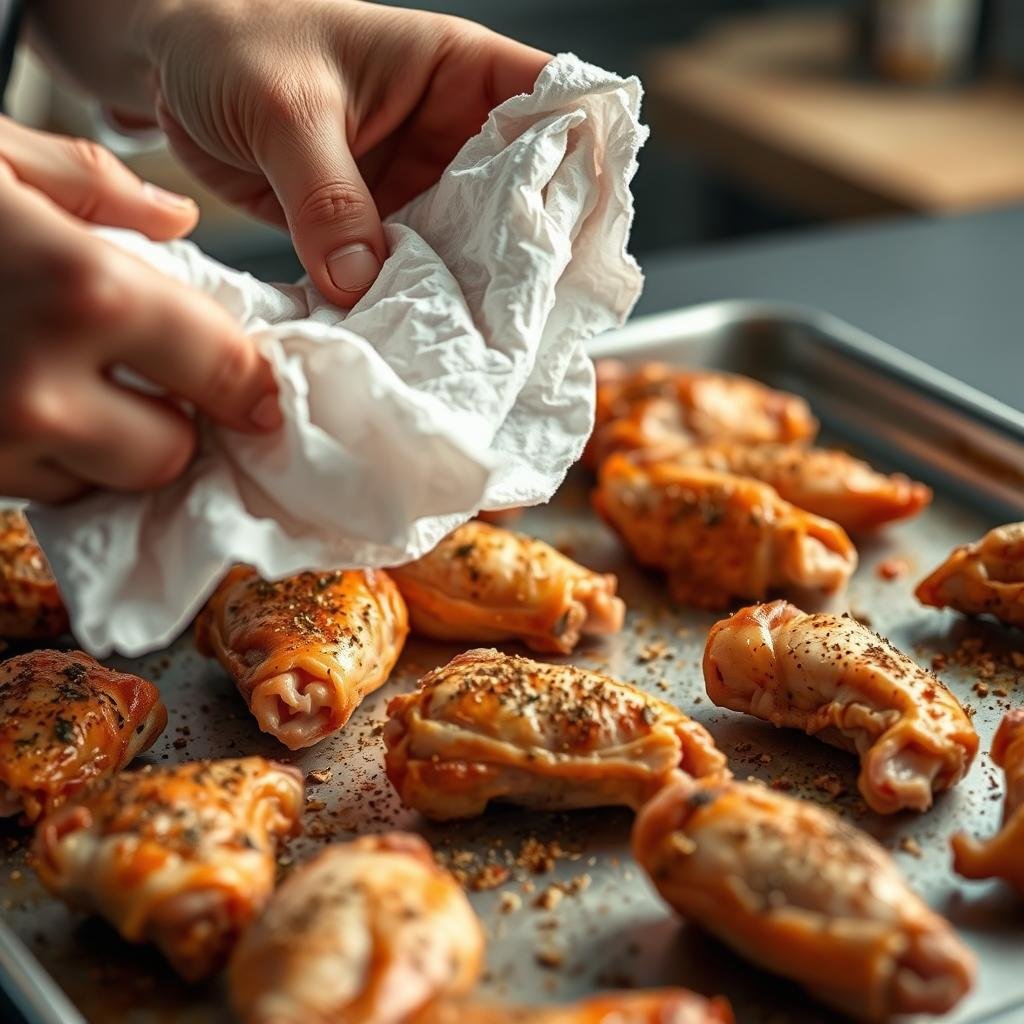 Prepping wings for maximum crispiness Prepping wings for maximum crispiness