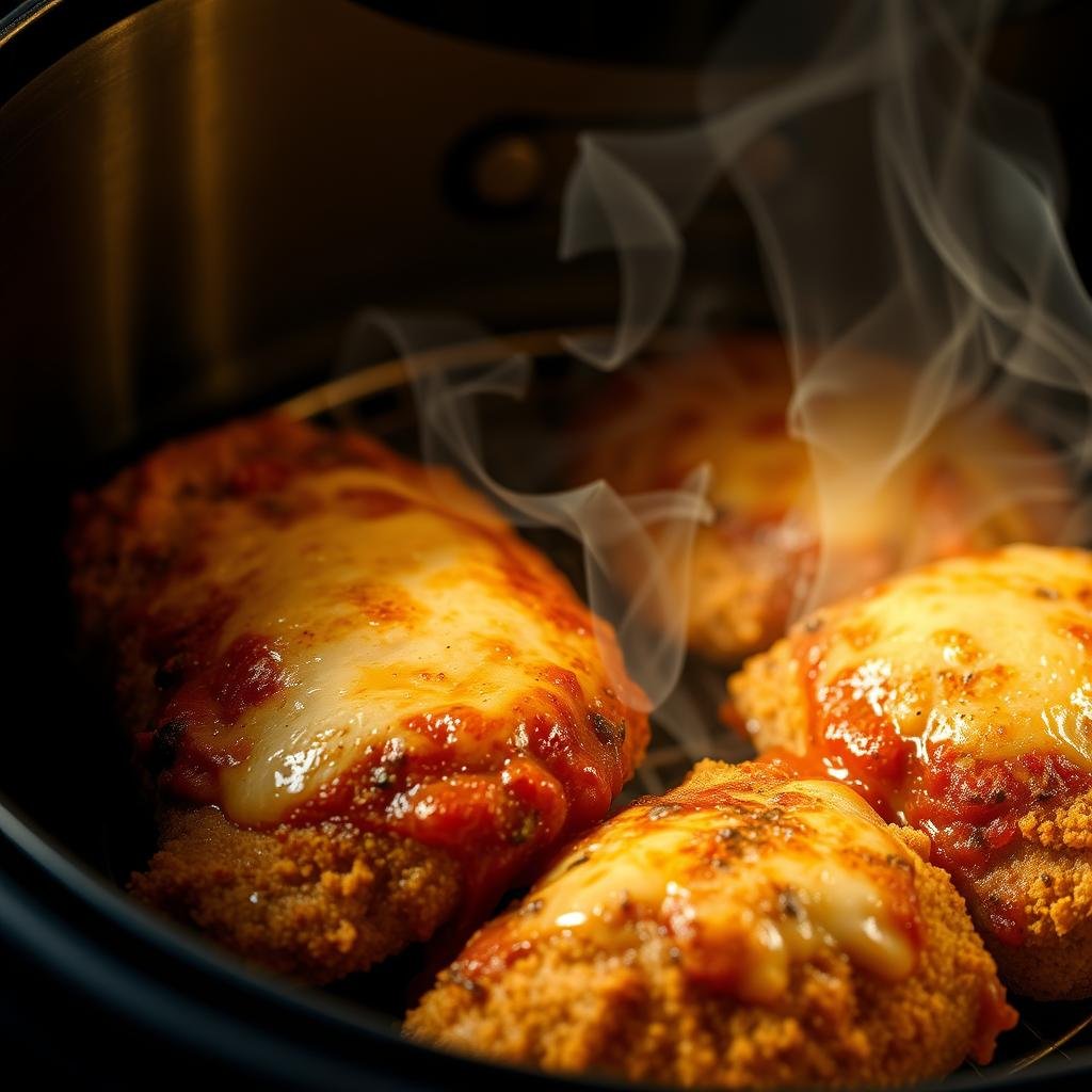 air fryer chicken parmesan cooking