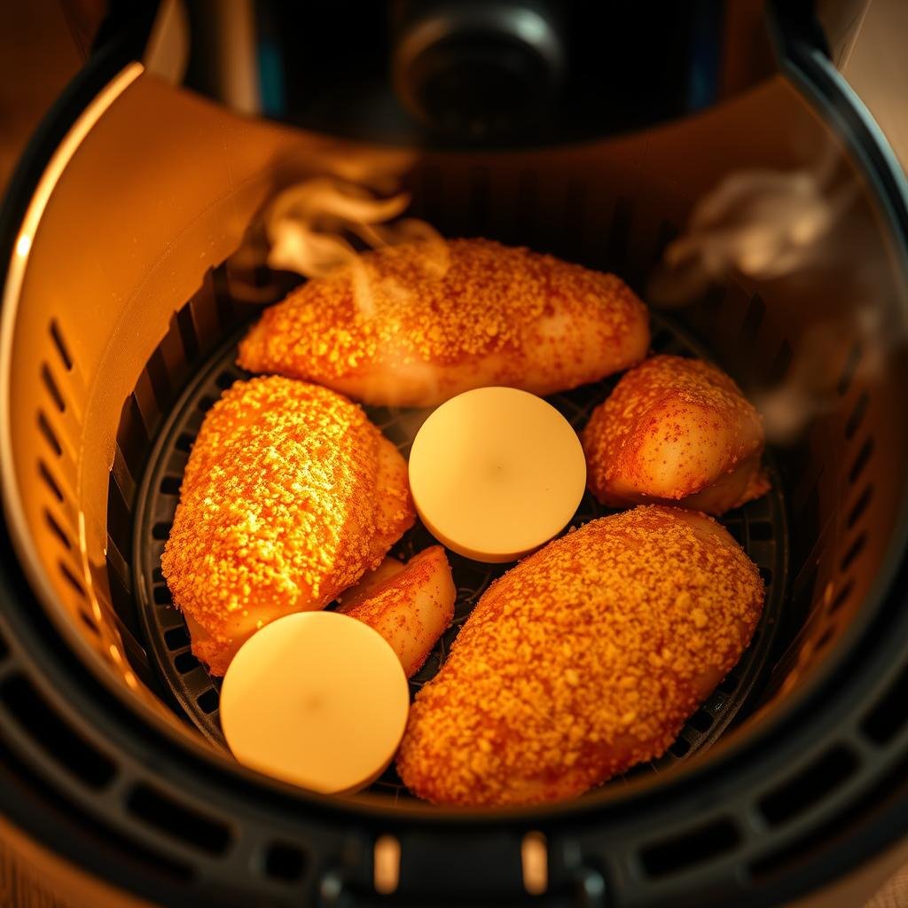 air fryer cooking process