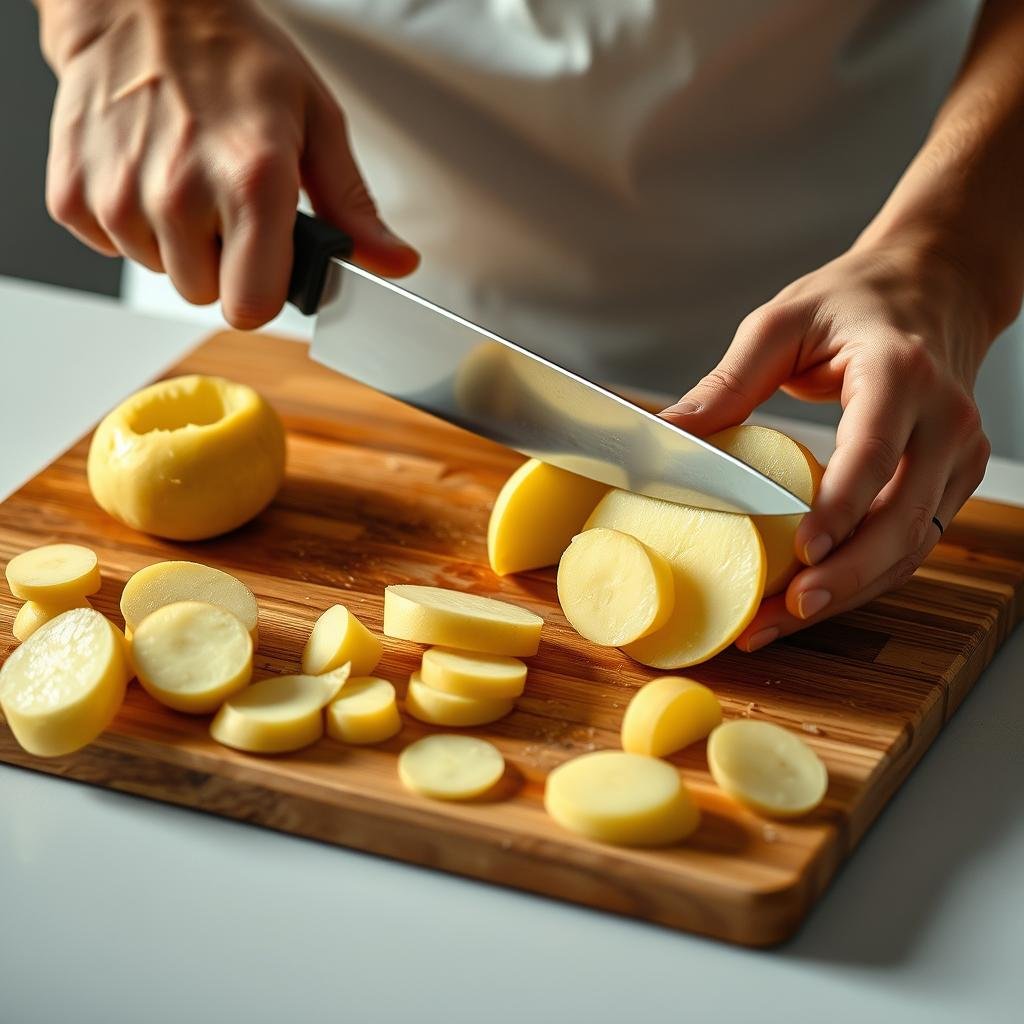 preparing potatoes for air frying