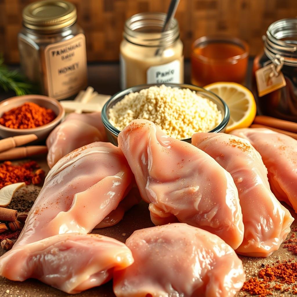 quality ingredients for crispy chicken